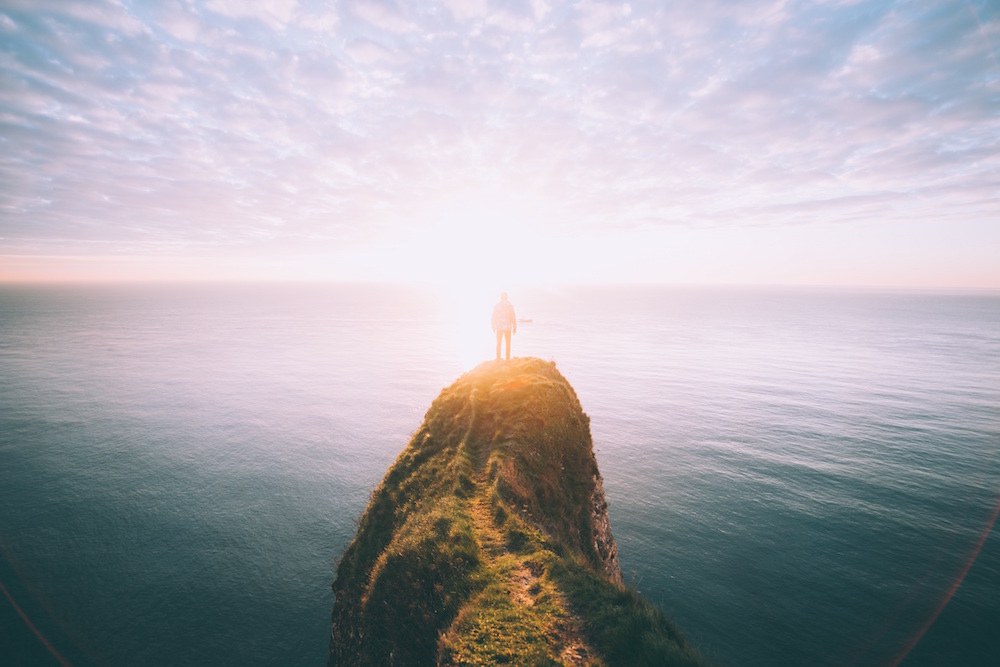 man on rock status Reflective Management header image